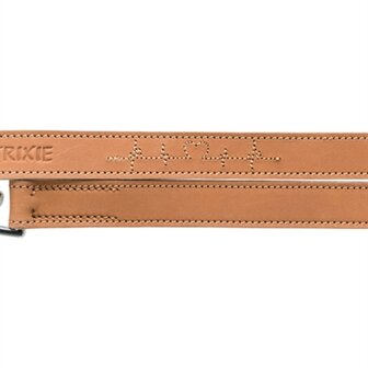 Trixie hondenriem rustic heartbeat verstelbaar vetleer bruin