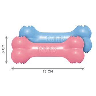 Kong puppy goodie bone roze of blauw assorti