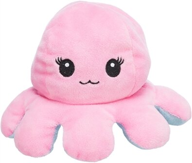 Trixie octopus omkeerbaar pluche grijs / geel
