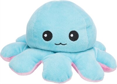 Trixie octopus omkeerbaar pluche grijs / geel
