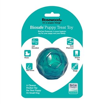 Biosafe puppy snack bal blauw