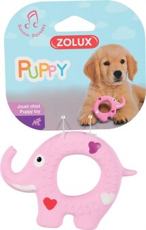 Zolux puppyspeelgoed latex olifant roze