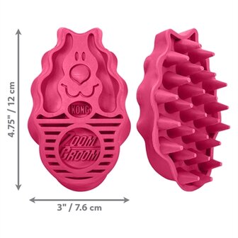 Kong zoomgroom rubber borstel roze