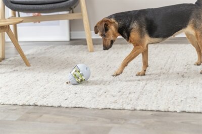 Trixie roly poly snack tuimel ei grijs / lime groen