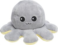 Trixie octopus omkeerbaar pluche grijs / geel
