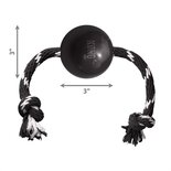 Kong extreme bal met touw zwart / wit